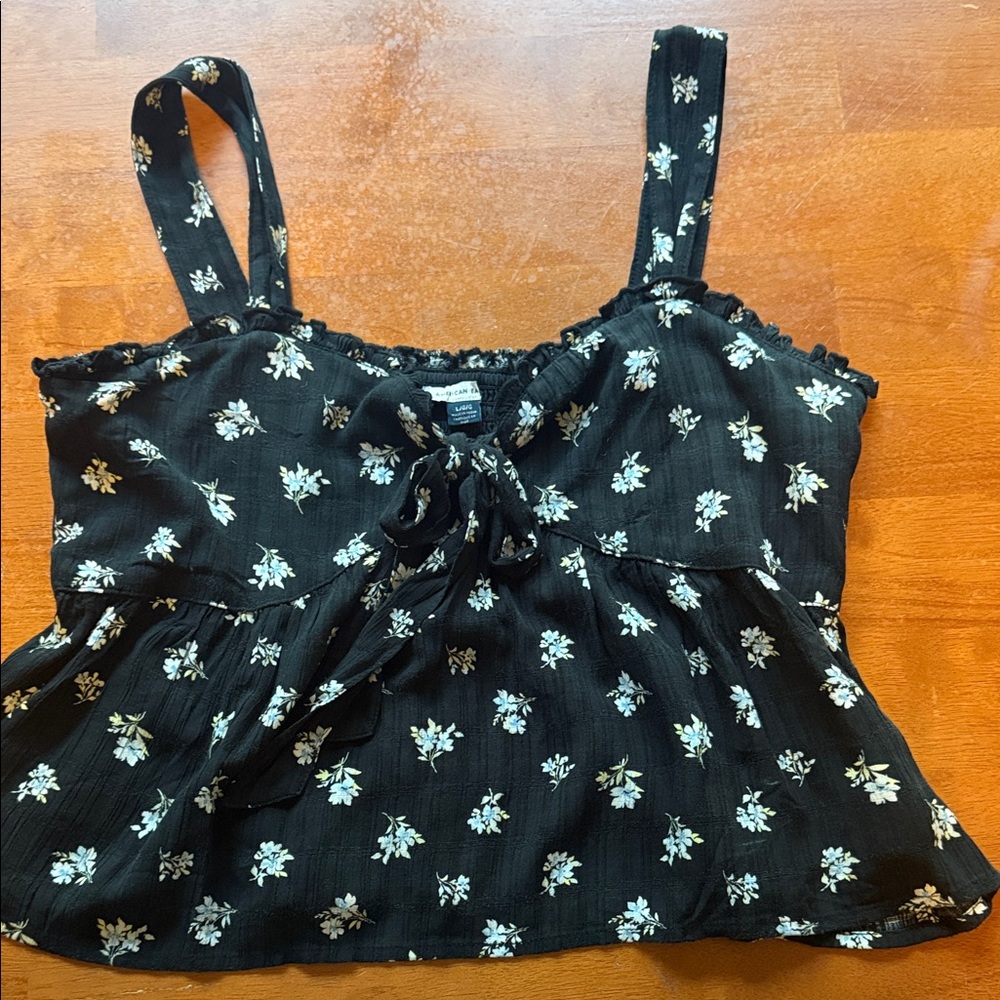 American Eagle Outfitters Black Floral top